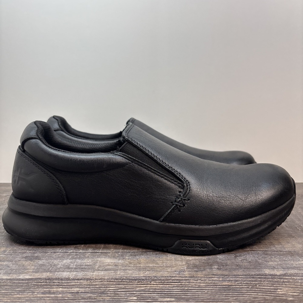KURU‎ Kivi 2 Women's 10.5 Shoes Jet Black  Leather Slip On Work NEW